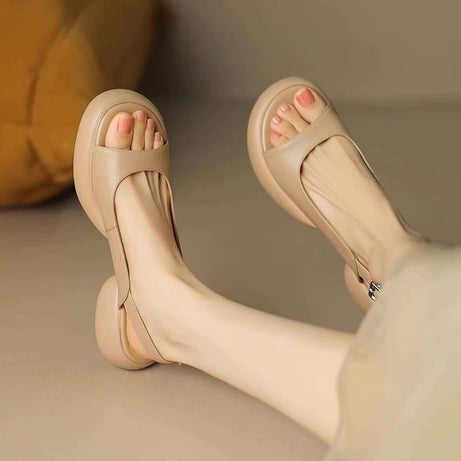 Women's Versatile Thick-heeled Shoes