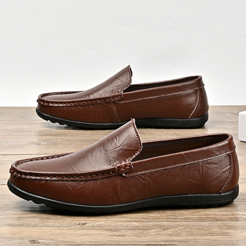 Men's Leather Versatile Loafers Casual Shoes
