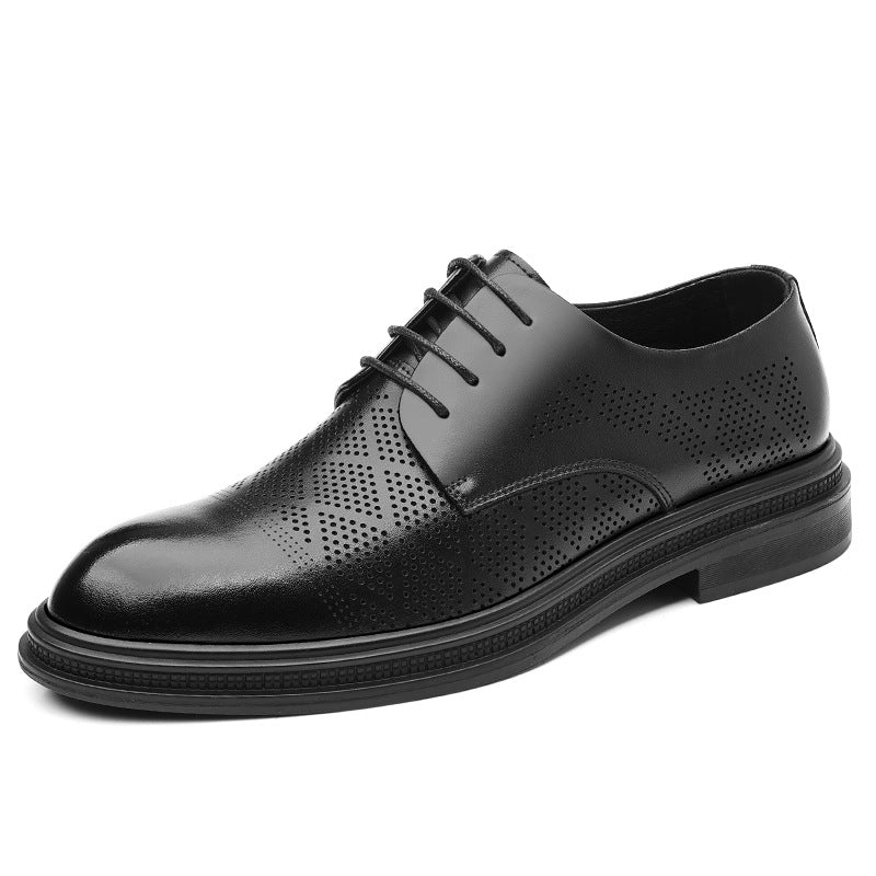 Men's Leather British Style Pointed Casual Shoes