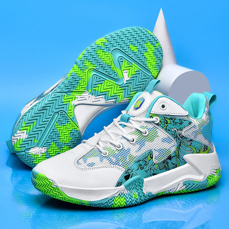 Men's Breathable Fly Knit Trendy Basketball Sports Shoes (In Stock)