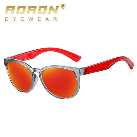 Men's Round Polarized Colorful Film Sunglasses