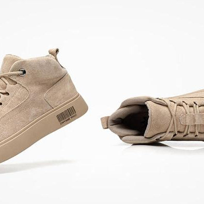 Men's Leather High-Top Casual Shoes (In Stock)