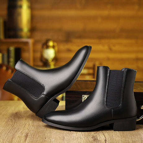 Men's Leather British Style Chelsea Boots