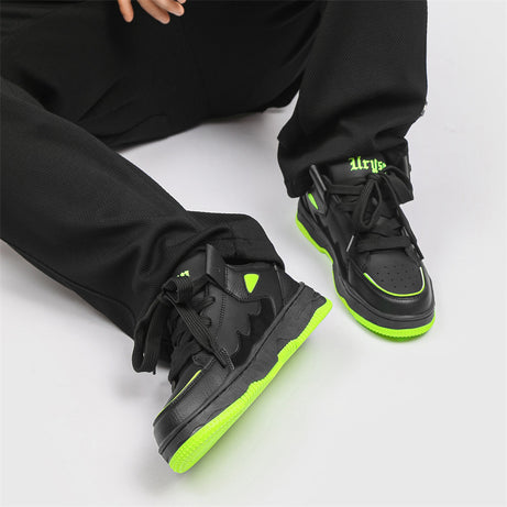 Men's Color Matching Trend Platform Shoes