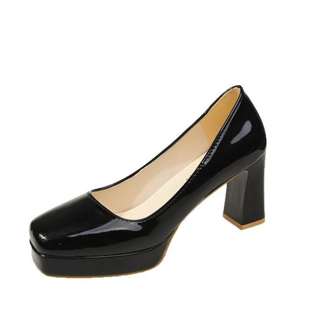 Women's Square Head High Heels Work Shoes