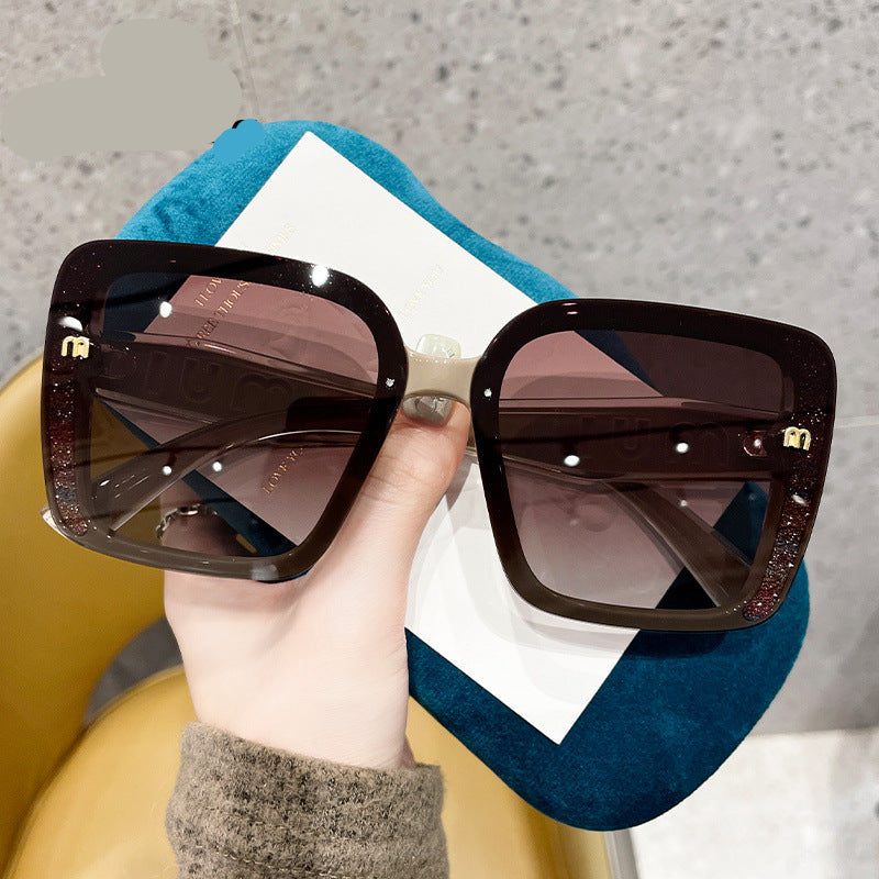 Women's Trendy Square Anti-purple Line Sunglasses