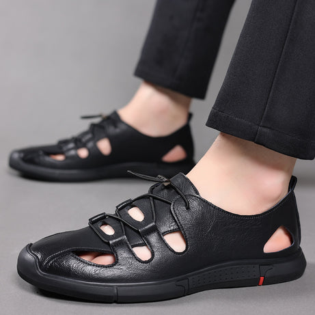 Men's Leather Breathable Flat Sandals