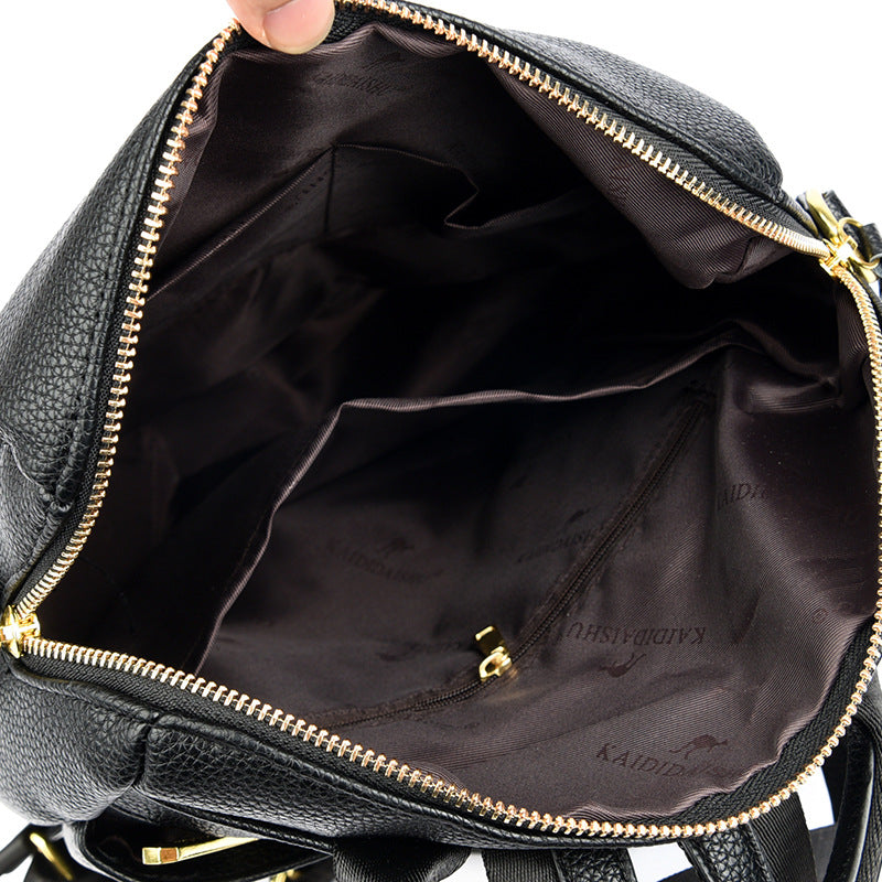 Women's Leather Multi-Purpose Stylish Casual Backpack