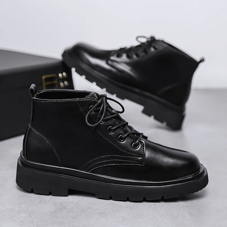 Men's Fashion British High Top Outdoor Leather Boots