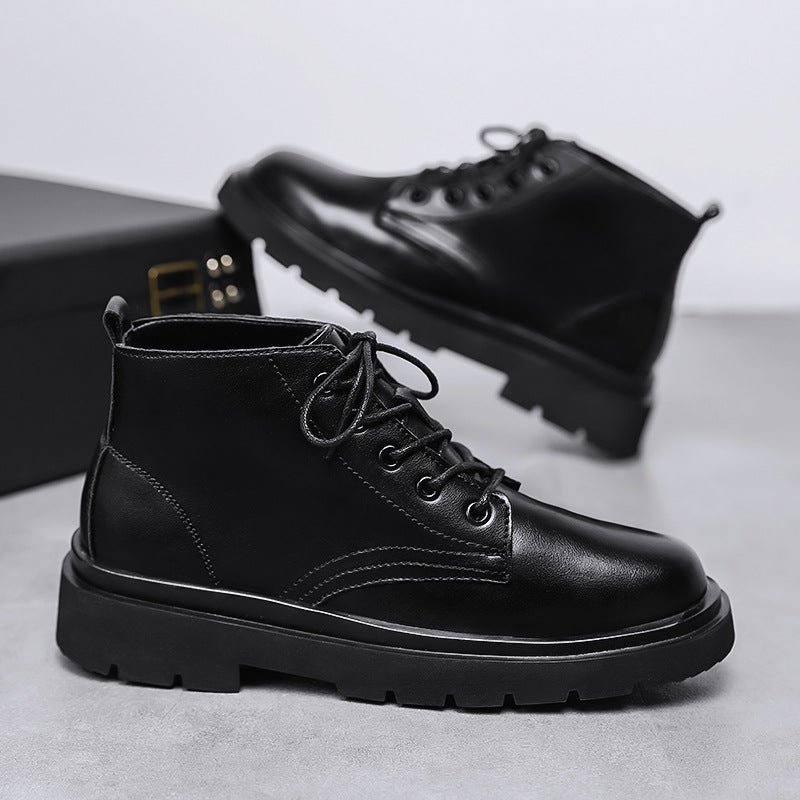 Men's Fashion British High Top Outdoor Leather Boots