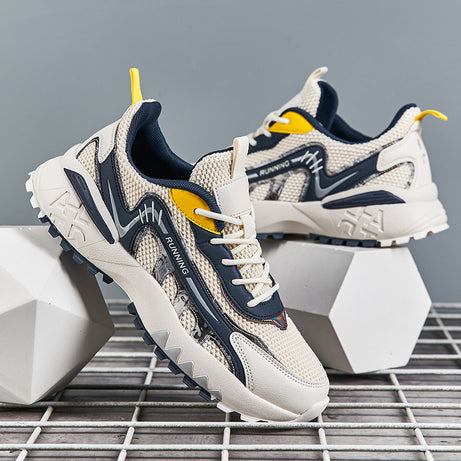 Men's Fashion Fiber Leather Running Shoes