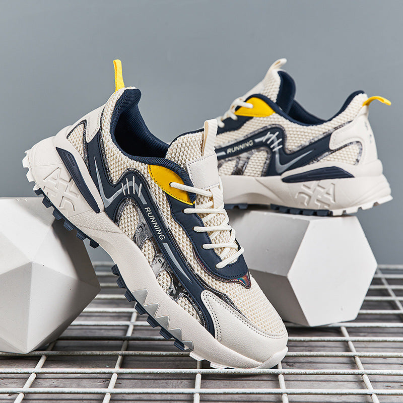 Men's Fashion Fiber Leather Running Shoes