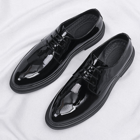 Men's Glossy Leather Comfortable Trendy Shoes