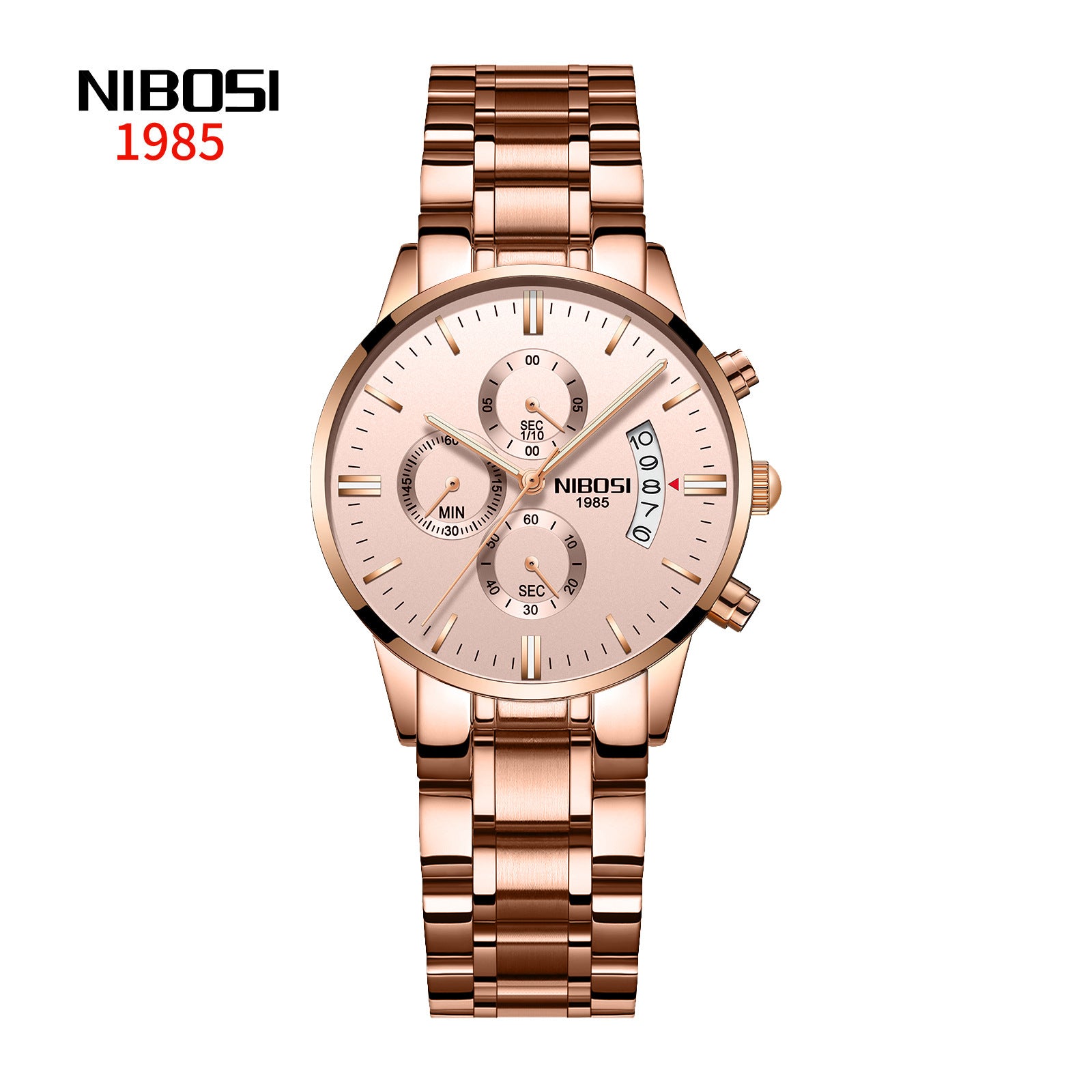 Women's Stainless Steel Double Snap Fashion Watch