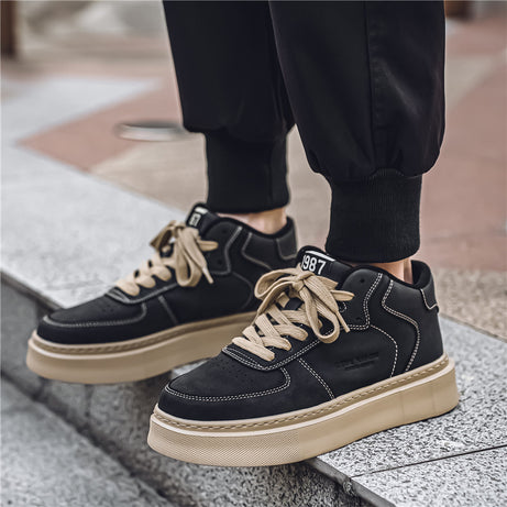 Men's Leather Trendy Fashion Casual Shoes