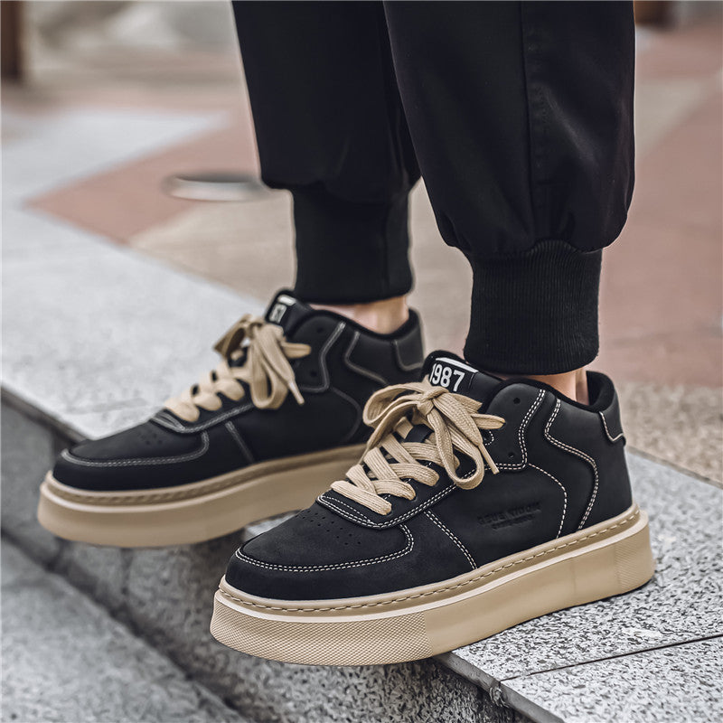 Men's Leather Trendy Fashion Casual Shoes