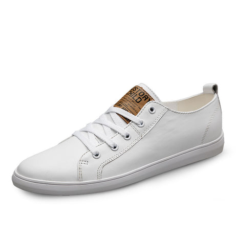 Men's Low-Top Leather Casual Sneakers