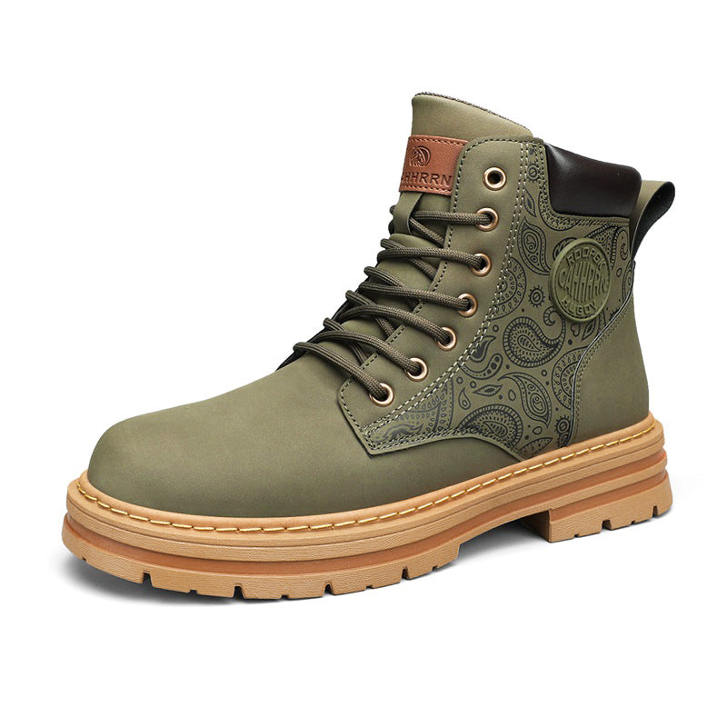 Men's Three-color High-top Martin Boots