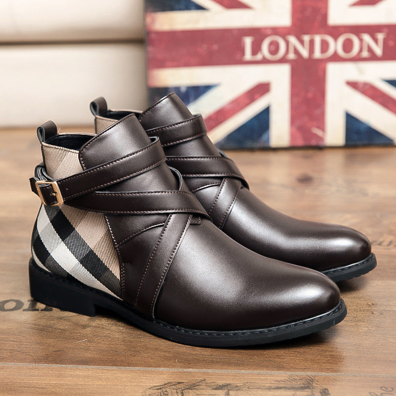Men's British Style High-Top Martin Boots Shoes