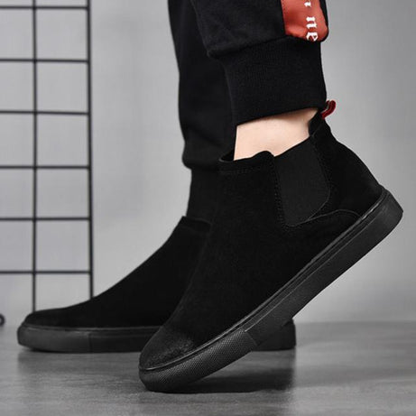 Men's Leather High-Top Casual Chelsea Shoes (In Stock)