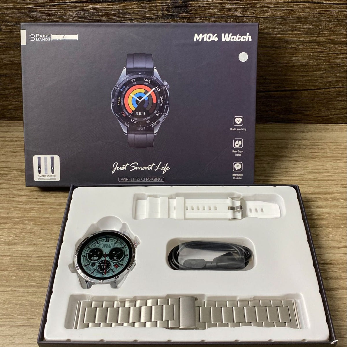 Outdoor M104 Bluetooth Call Dual Strap Smart Watch