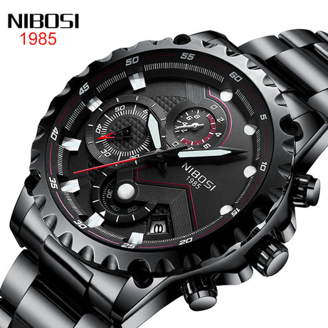 Men's  Waterproof Solid Steel Belt Watch