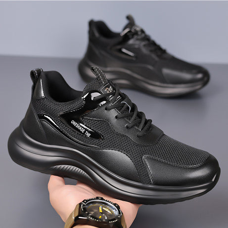 Men's Breathab Leather Mesh Casual Sneakers