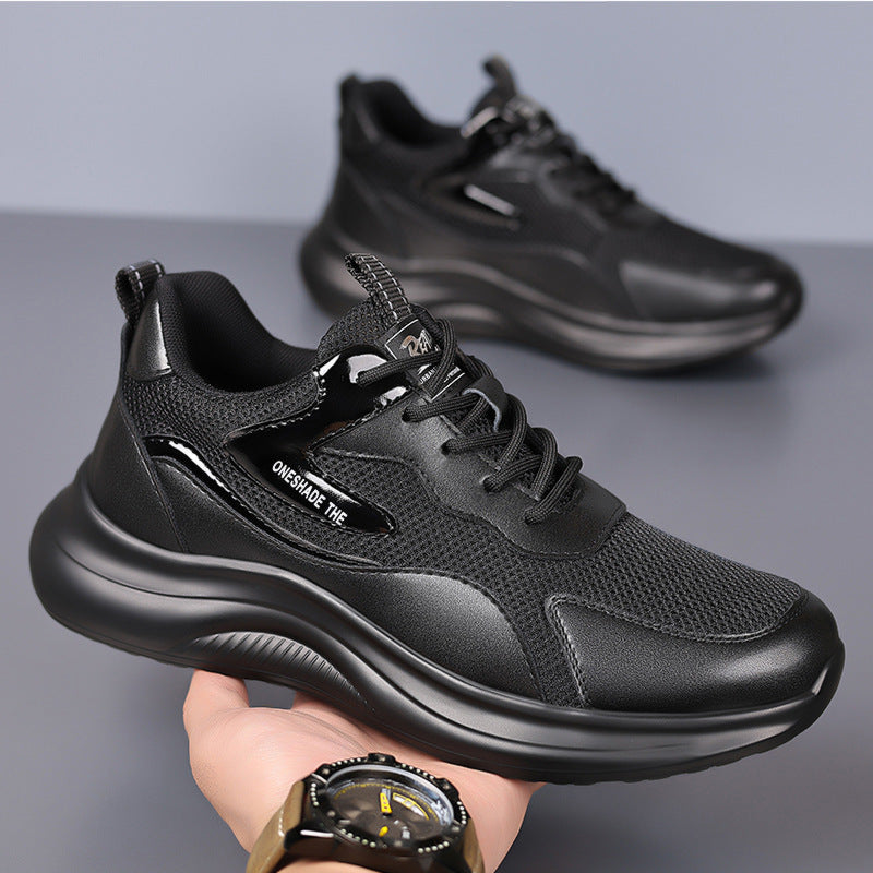 Men's Breathab Leather Mesh Casual Sneakers