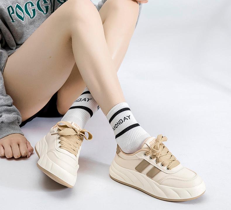 Women's Beige Casual Canvas Sneakers (In Stock)