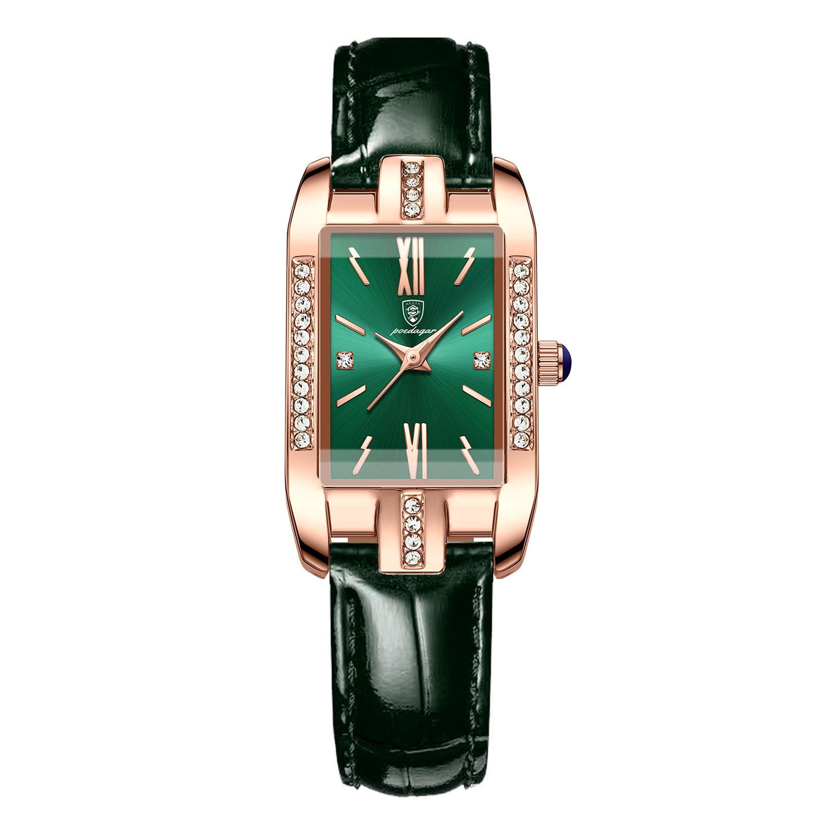 Women's Square Small Green Watch