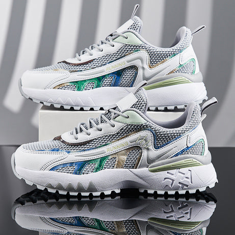 Men's Fashion Fiber Leather Running Shoes