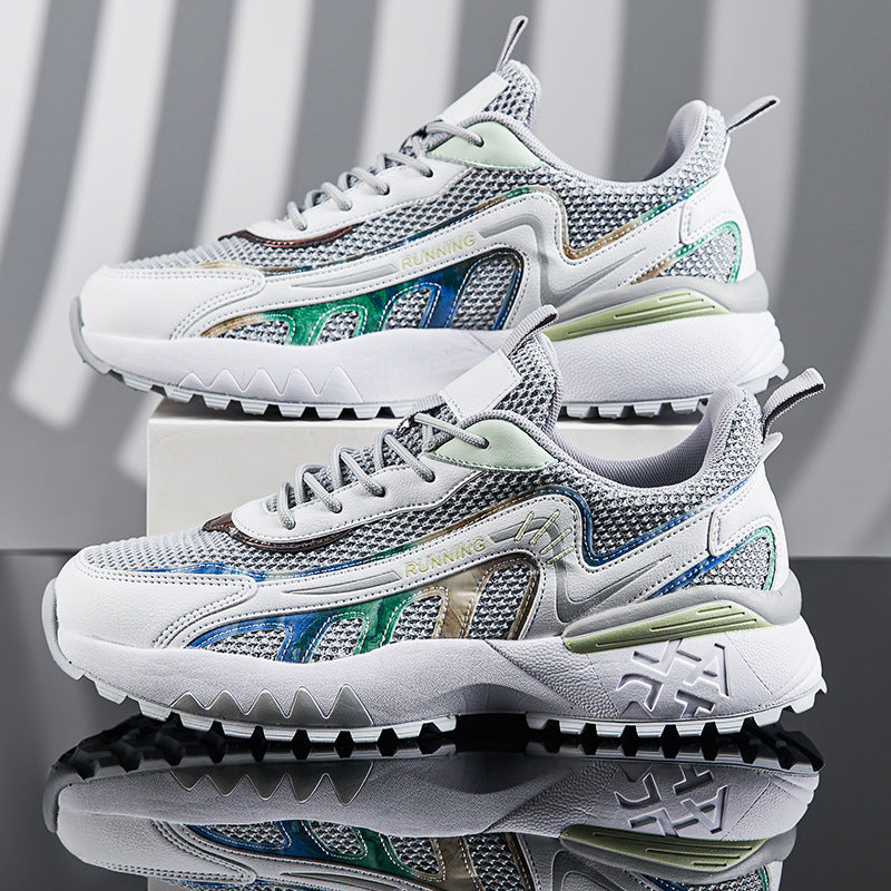 Men's Fashion Fiber Leather Running Shoes