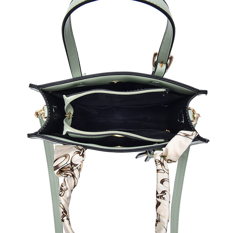 Women's Shoulder Bag Korean Fashion Silk Scarf Handbag Trendy (In Stock)