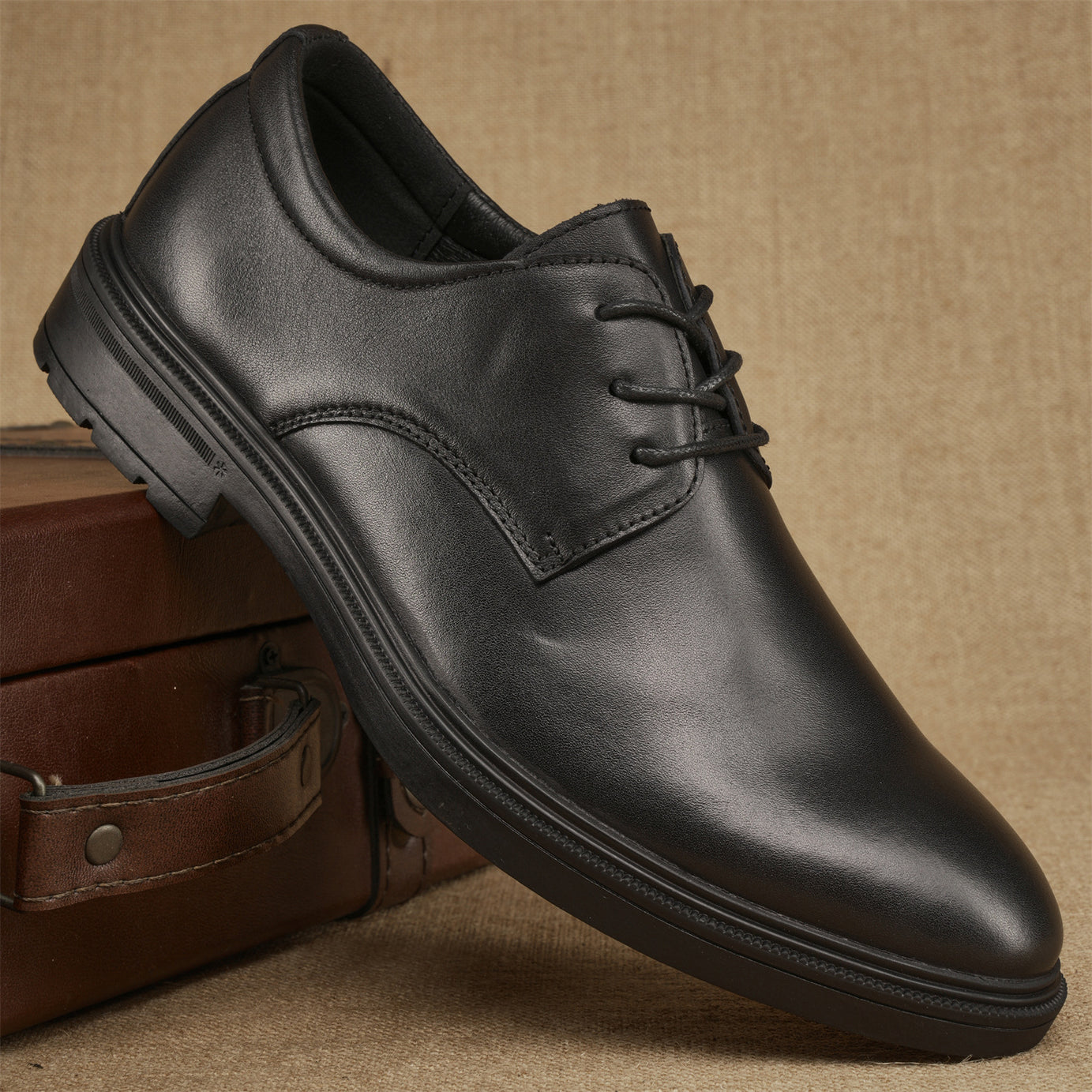 Men's Leather Lace-up Fashion Casual Shoes