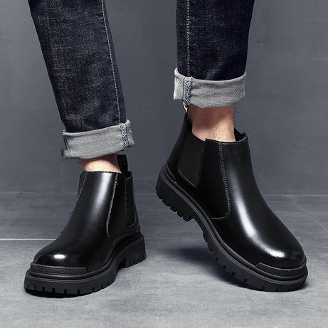 Men's British Style Leather Chelsea Boots