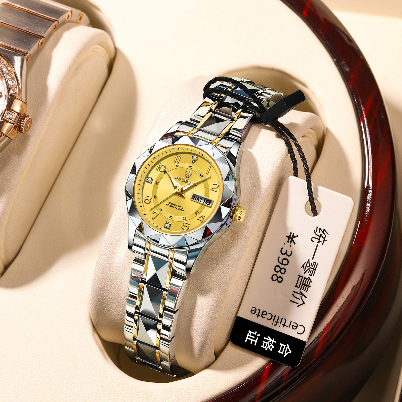 Women's Waterproof Double Calendars Watch