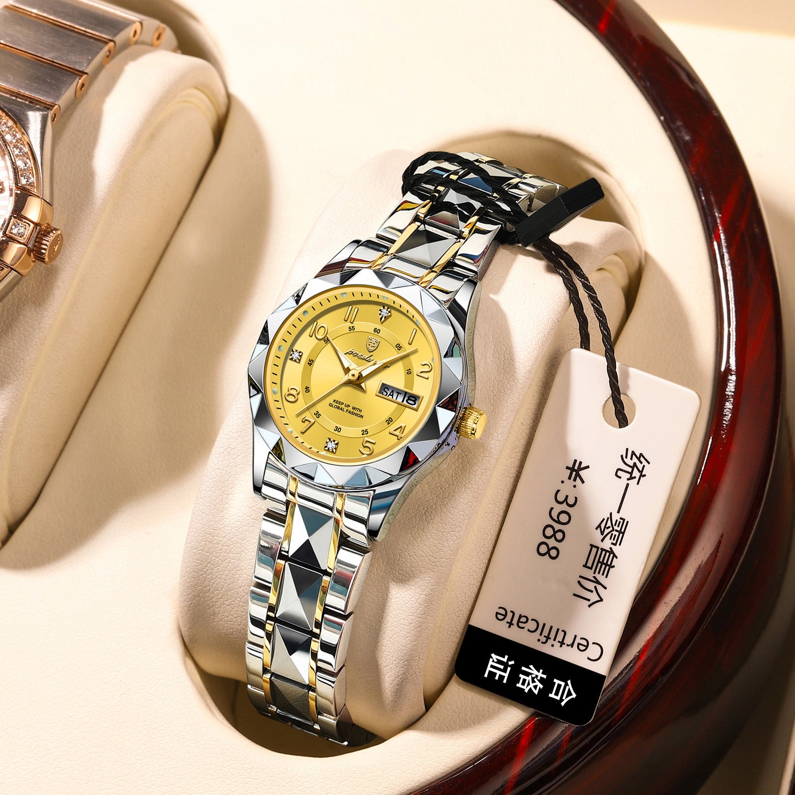 Women's Waterproof Double Calendars Watch