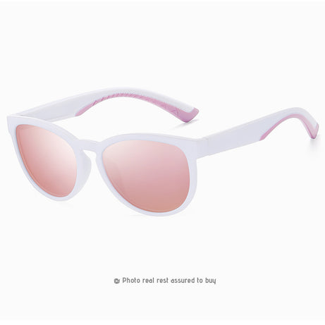 Men's Round Polarized Colorful Film Sunglasses