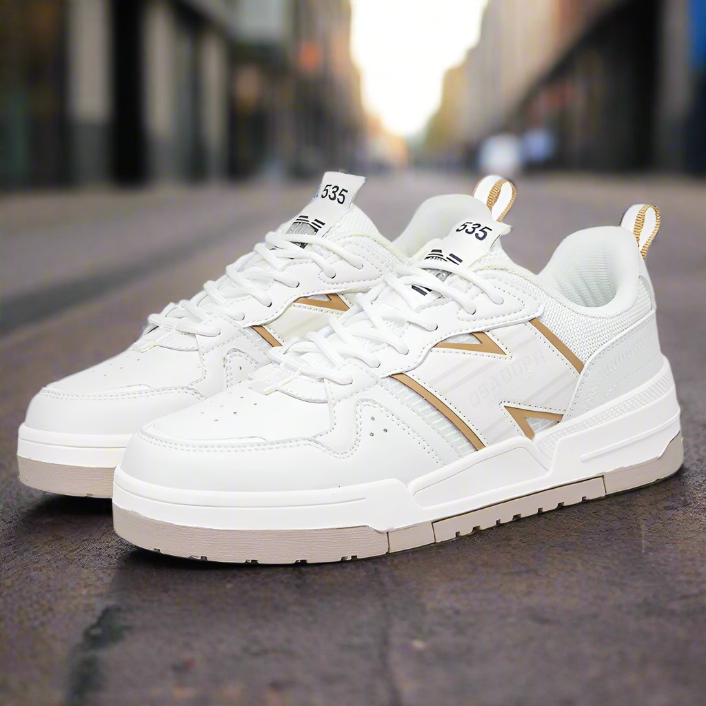 Men's Super Fiber Leather Casual Sneakers