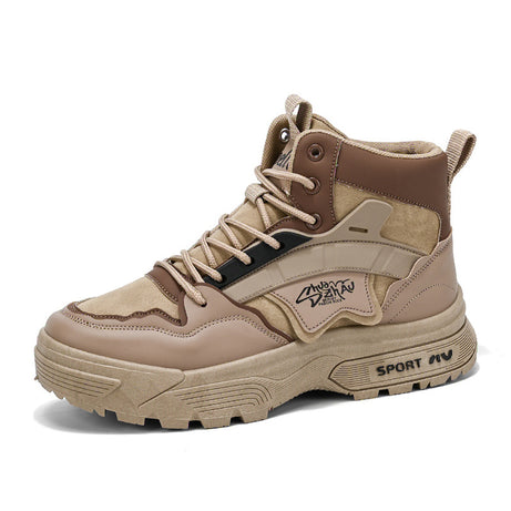 Men's Retro High-Top Lace-Up Casual Boots