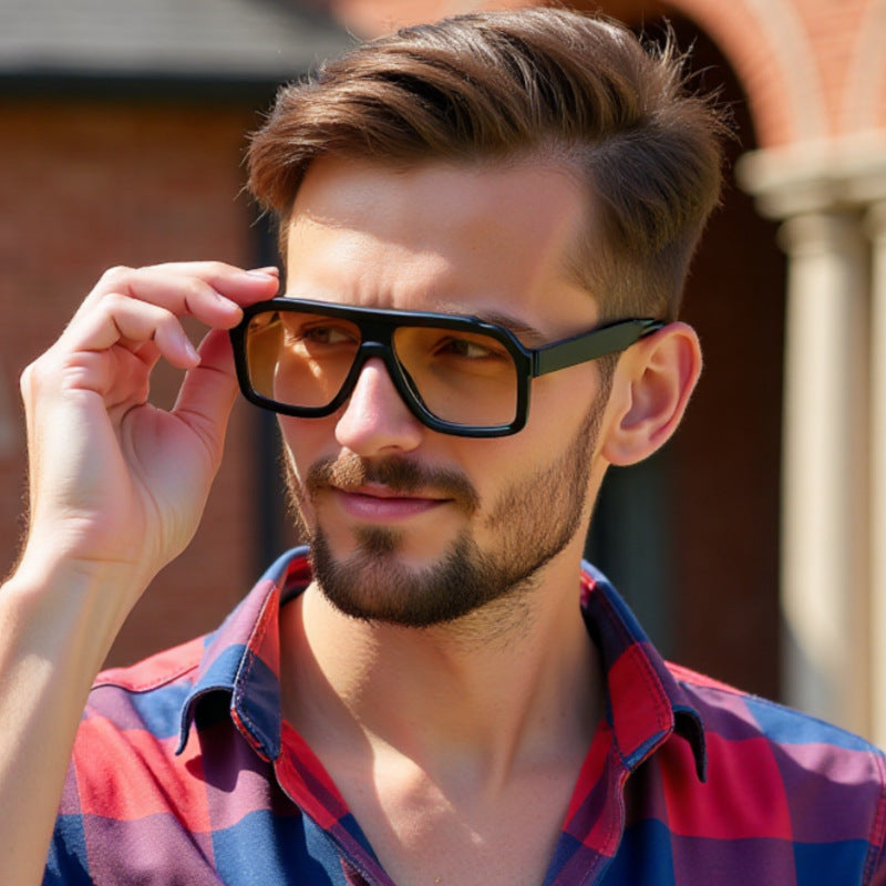 Men's Fashion Small Frame Square Sunglasses