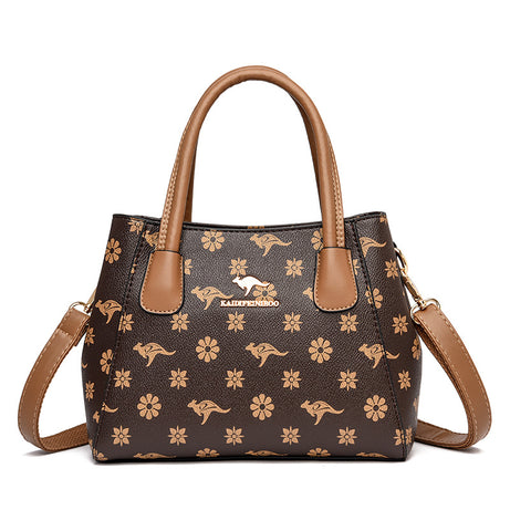 Women's Leather Printed Shoulder HandBag