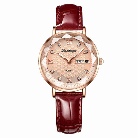 Women's Waterproof Double Calendar Watch