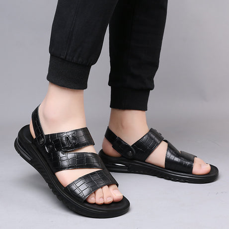 Men's Leather Air Cushion Comfortable Sandals