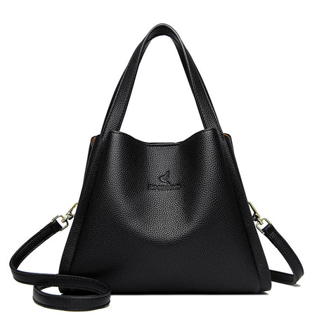 Women's Leather Magnetic Buckle Shoulder Bag