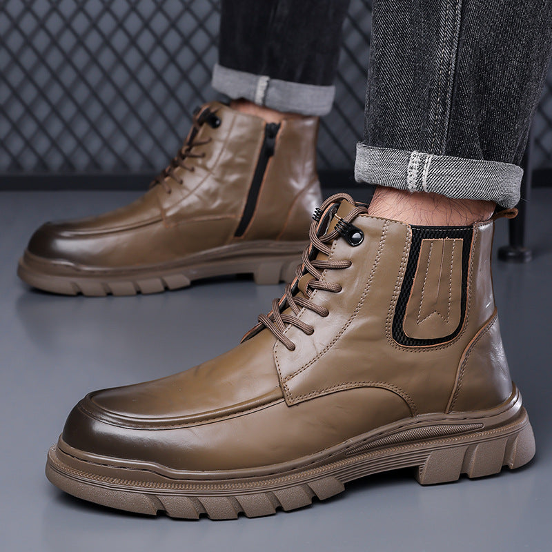 Men's Leather Outdoor Tooling Martin Boots