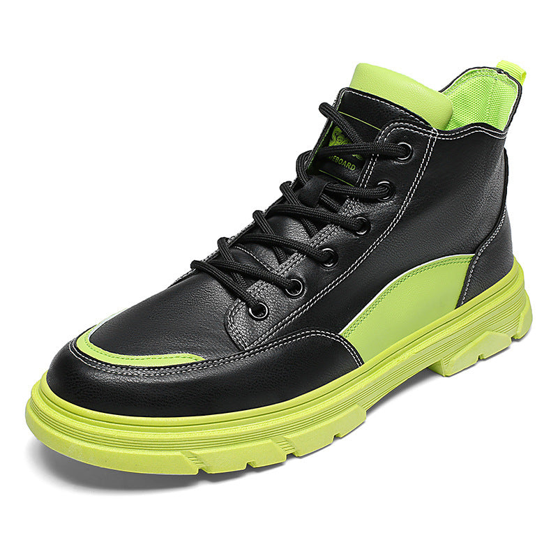 Men's Leather High-top Martin Boots Shoes