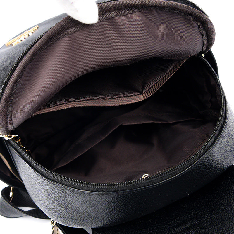 Women's Leather Trendy Backpack