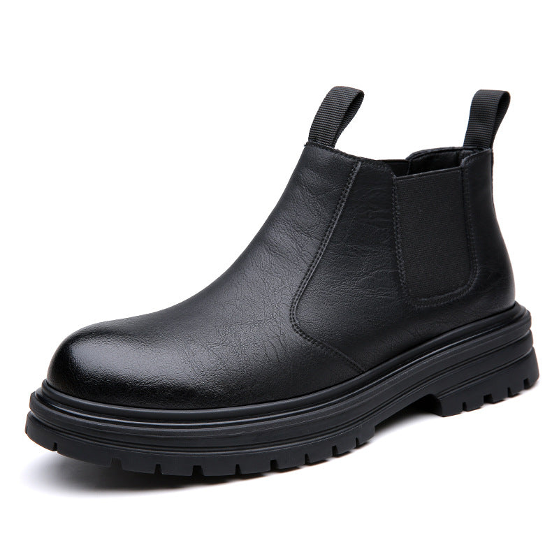 Men's Leather High-Top Chelsea Boot