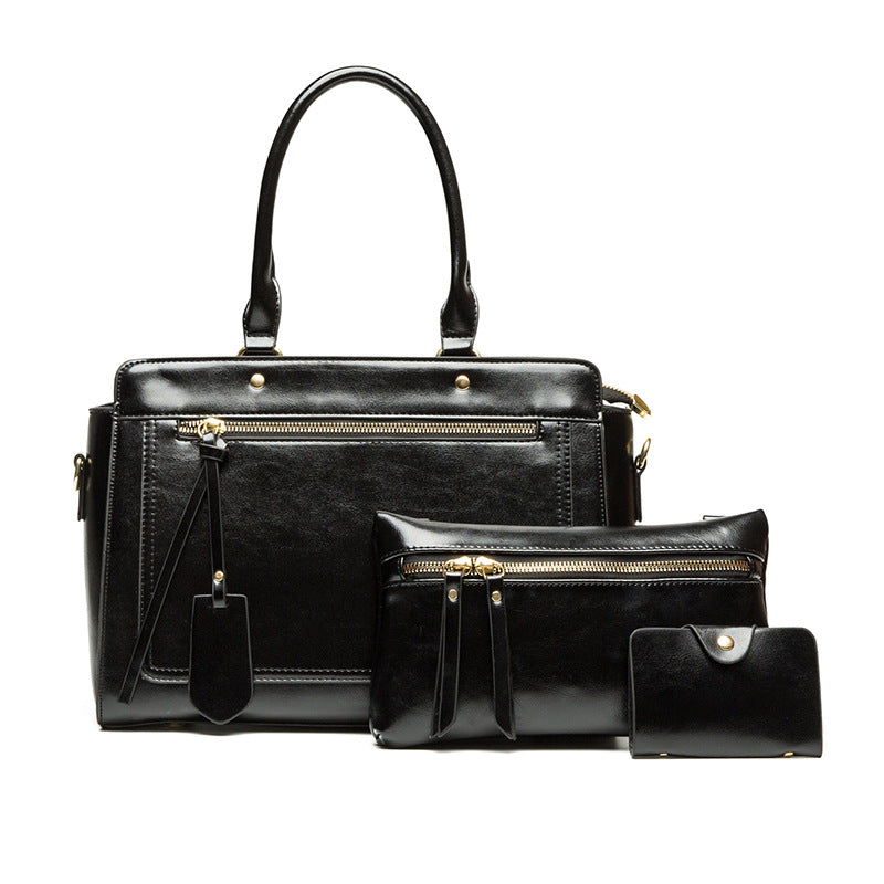 Women's Leather Stylish Big Handbags Set